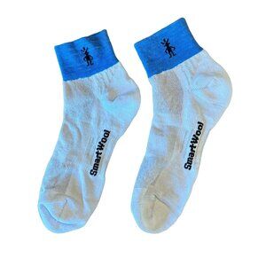 SMARTWOOL Merino Wool Hiking Socks Womens 7-8 M Medium Blue Ankle Sock EUC